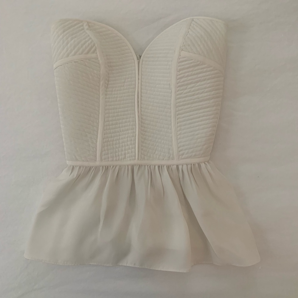 Parker Silk Bustier Peplum Top Shopbop XS